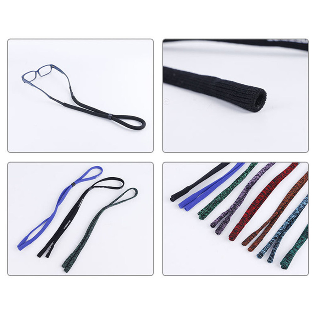 Sunglass Retainer Cord - สายคล้องแว่นตา 5 ชิ้น ปรับระดับได้ ไม่ลื่นไถล สายรัดแว่นตาสำหรับกีฬา