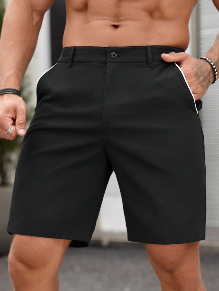 Shorts Chino Slim - กางเกงขาสั้นชิโน่ทรงสลิมฟิตสำหรับผู้ชาย สีพื้น แต่งกระเป๋า สไตล์ลำลอง ใส่ได้ทุกวัน ฤดูร้อน