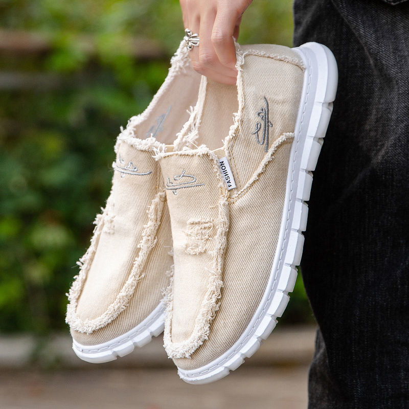 Espadrille Slip On - รองเท้าผ้าใบระบายอากาศได้ดีสำหรับผู้ชาย, รองเท้าผ้าใบสำหรับฤดูร้อน
