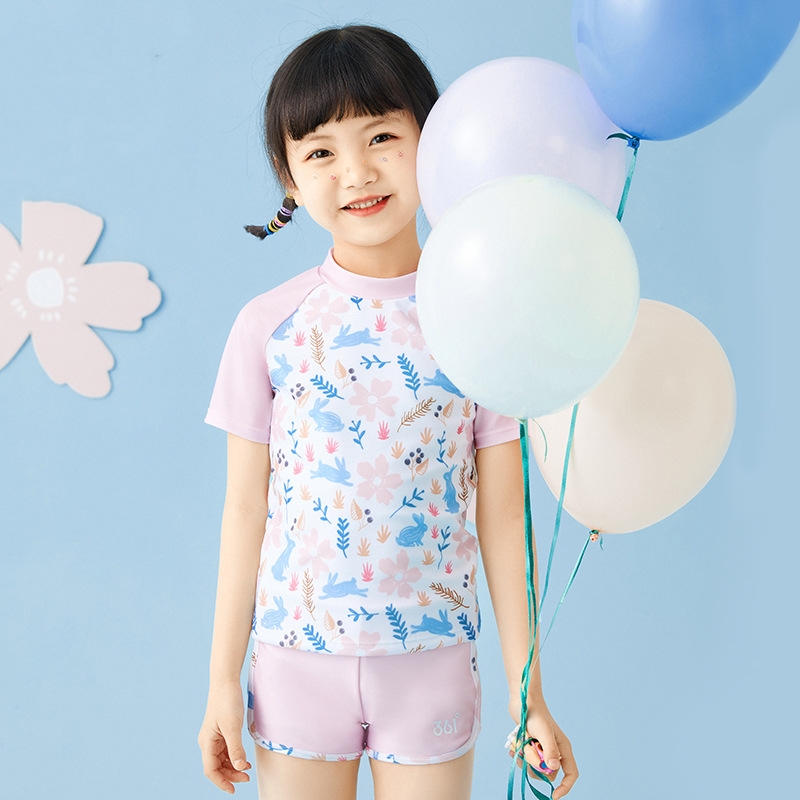 Swim Trunk Quick Dry - สาว 2 ชิ้นกันน้ํากีฬาชายหาดเสื้อว่ายน้ํากางเกงว่ายน้ําแขนสั้น Professional Quick-DRY กีฬาท่องชุดว่ายน้ําชุดว่ายน้ํา