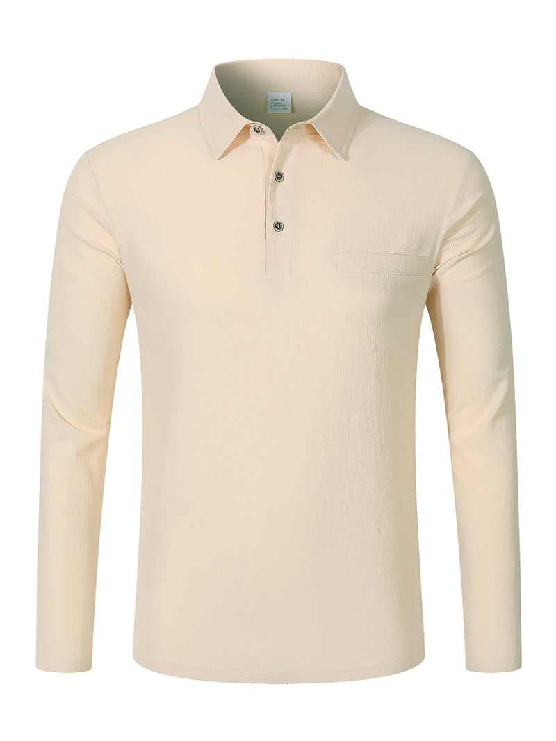 เสื้อโปโลแขนยาวผ้าลินินผสมสำหร - Linen Shirt Breathable บทวิจารณ์และราคา