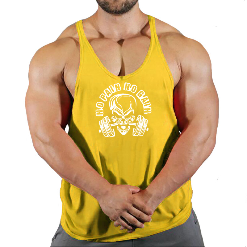 เสื้อแขนกุดพิมพ์ลายระบายอากาศไ - Tank Top Muscle บทวิจารณ์และราคา