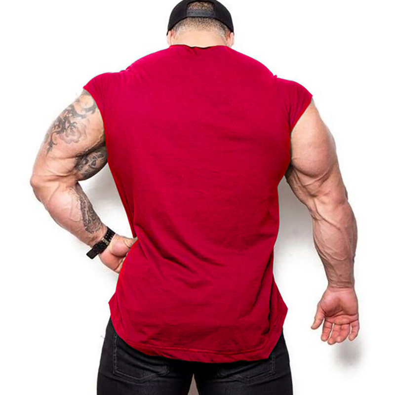 เสื้อกล้ามออกกำลังกายผ้าฝ้ายระ - Tank Top Muscle บทวิจารณ์และราคา