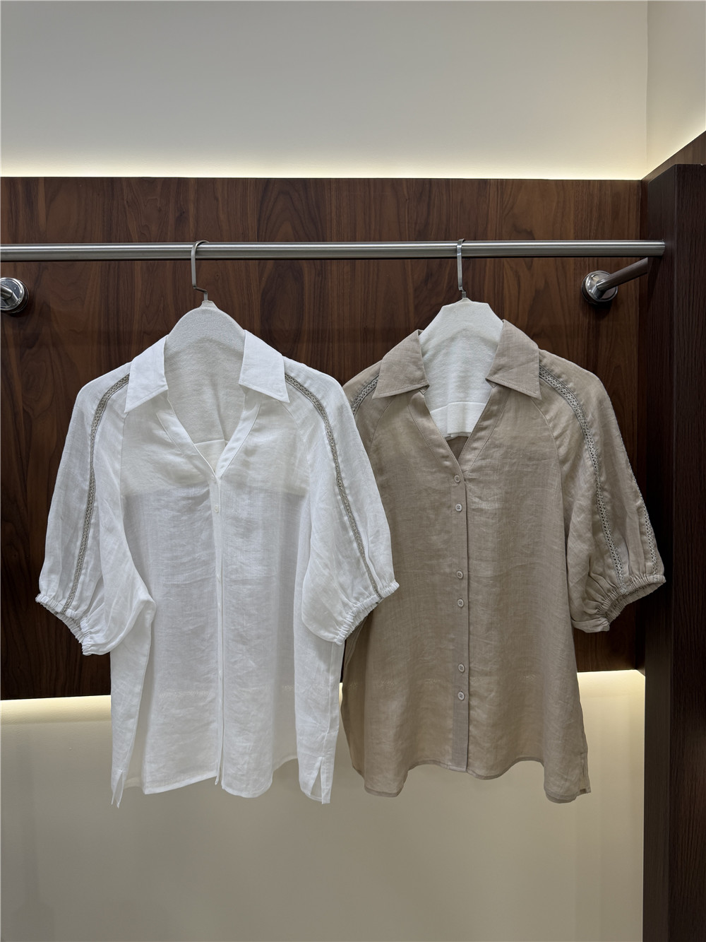เสื้อแขนสั้นคอปกสำหรับผู้หญิงแ - Short Linen Drawstring บทวิจารณ์และราคา