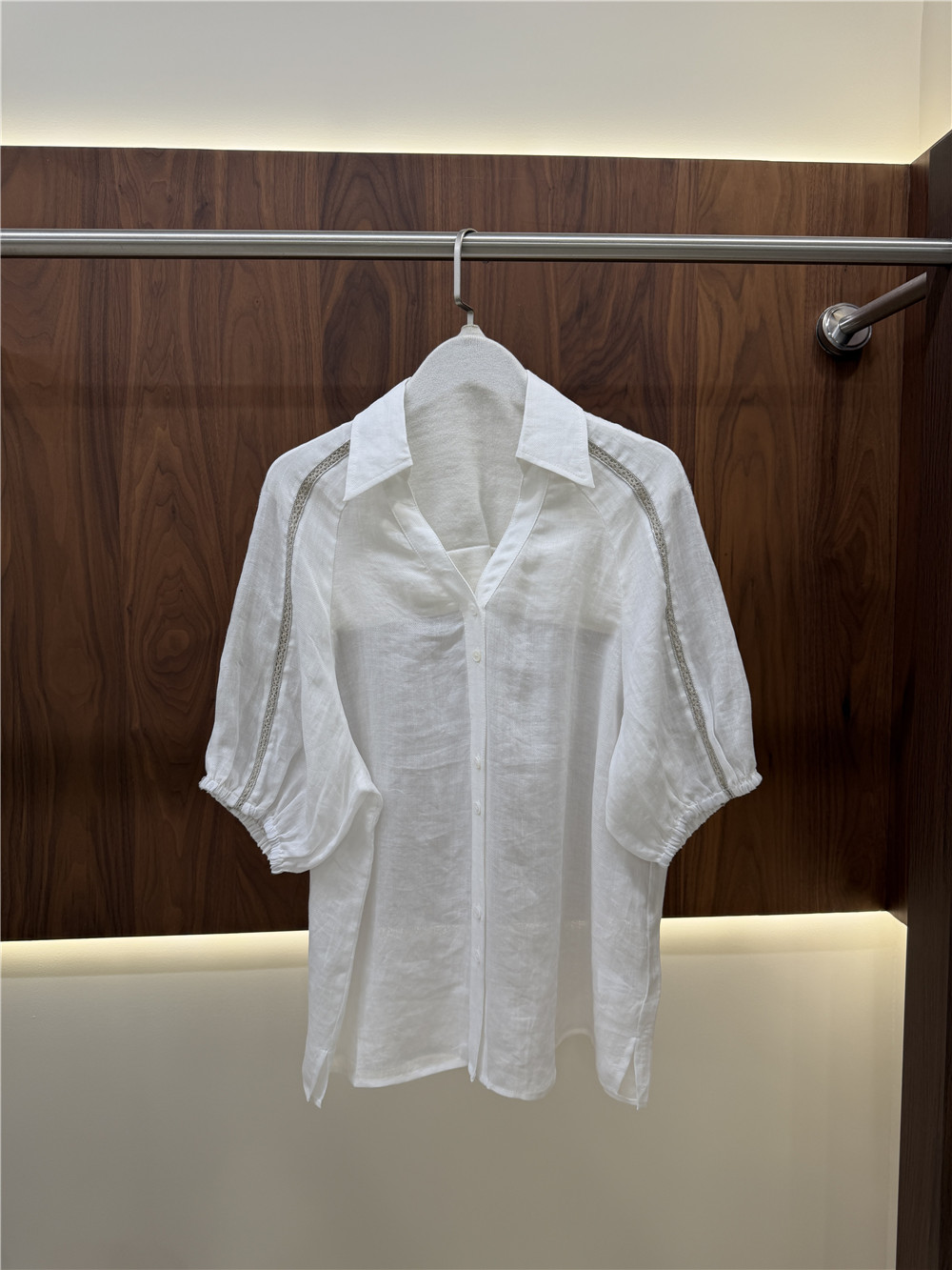 เสื้อแขนสั้นคอปกสำหรับผู้หญิงแ - Short Linen Drawstring บทวิจารณ์และราคา