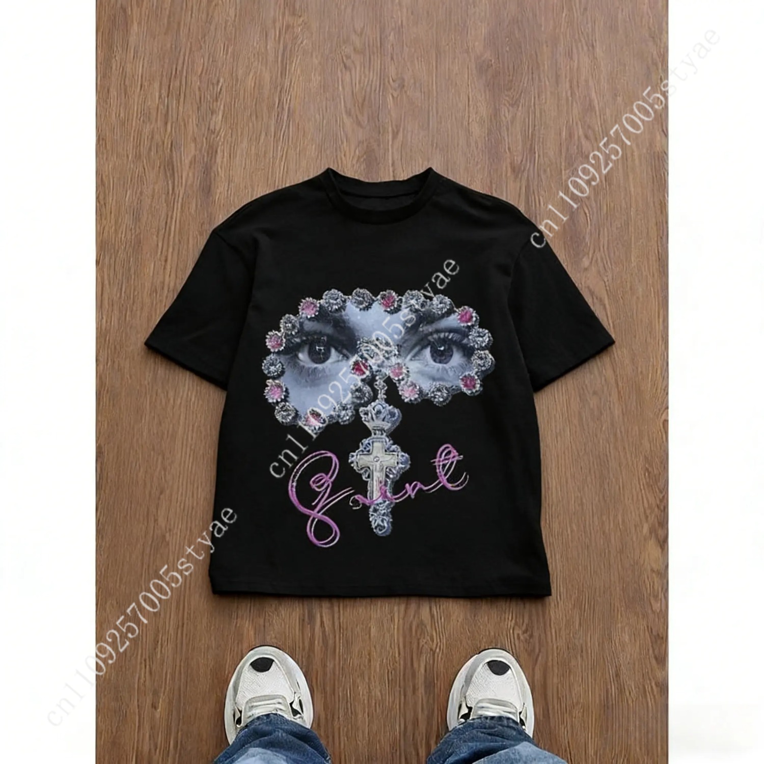 เสื้อยืดพิมพ์ลายกราฟิกทรงหลวมส - Tee Graphic Print บทวิจารณ์และราคา