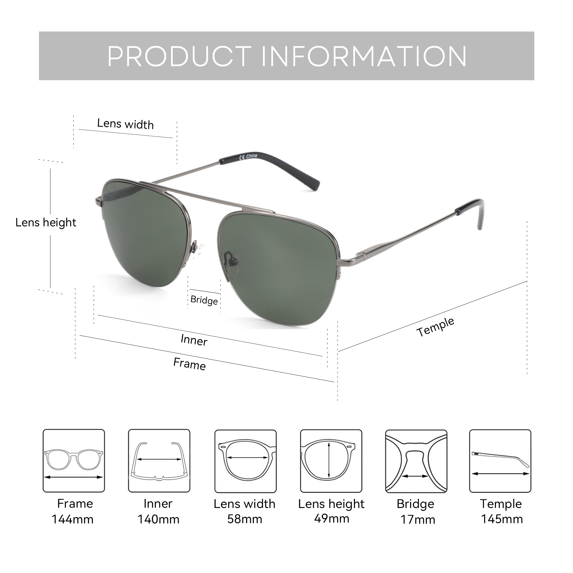 BLUEMOKY แฟชั่นแว่นตากันแดดโพล - Sunglasses Aviator Polarized บทวิจารณ์และราคา