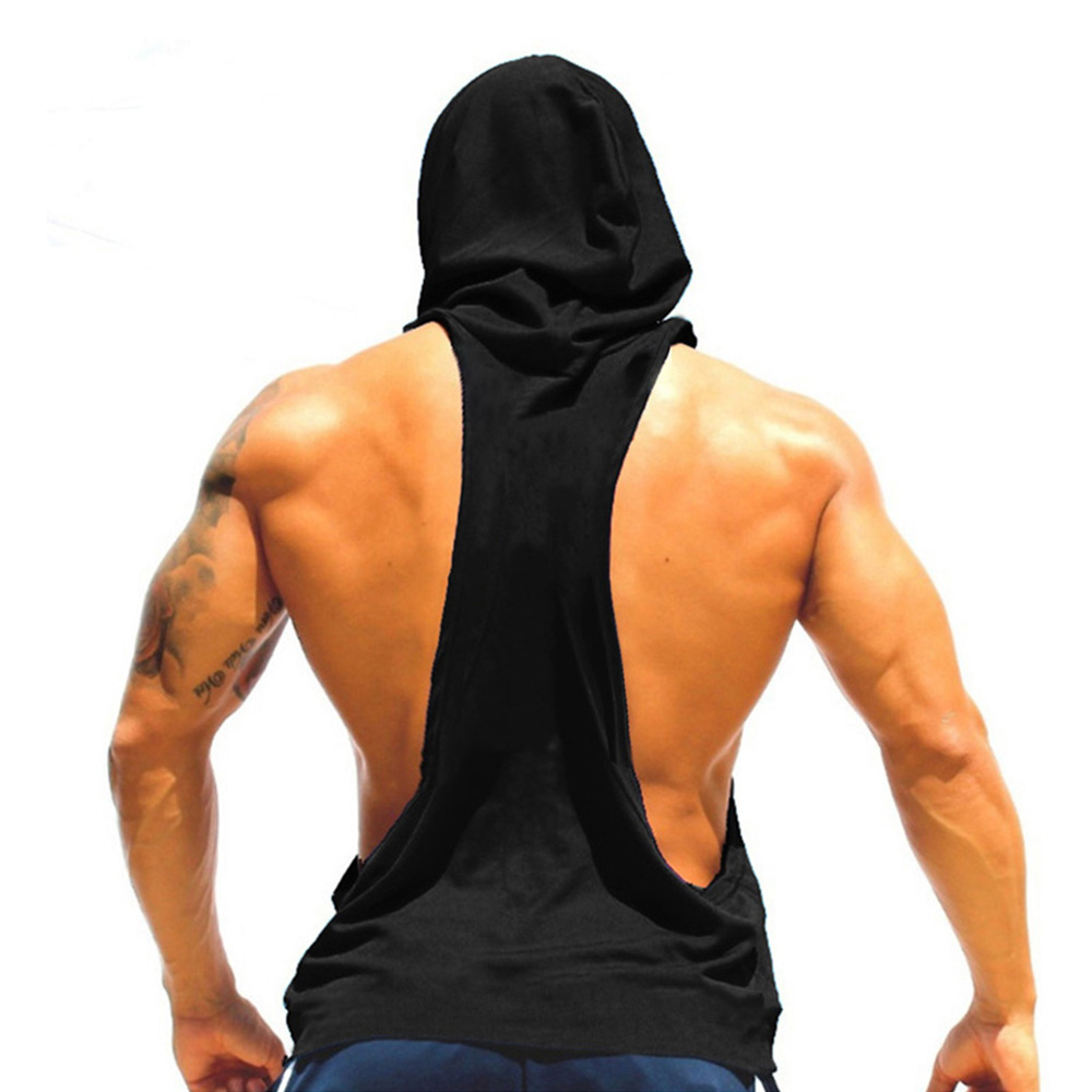 เสื้อแขนกุดมีฮู้ดสำหรับผู้ชายเ - Tank Top Muscle บทวิจารณ์และราคา