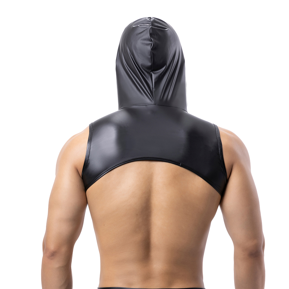 ผู้ชายหนัง Faux Hooded Fitness - Tank Top Muscle บทวิจารณ์และราคา