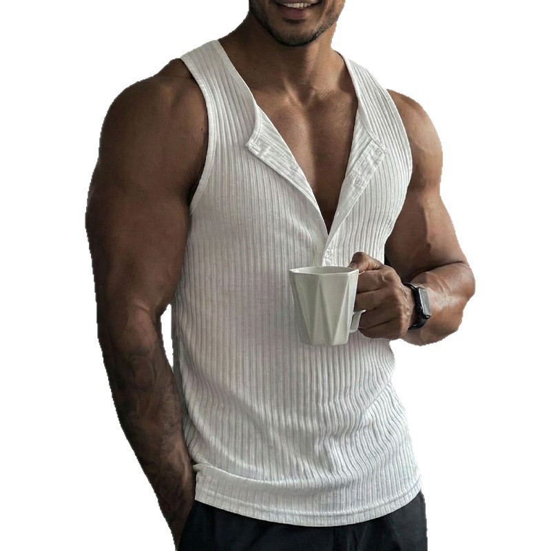 เสื้อกล้ามทรงสปอร์ต สีพื้น คอก - Tank Top Muscle บทวิจารณ์และราคา