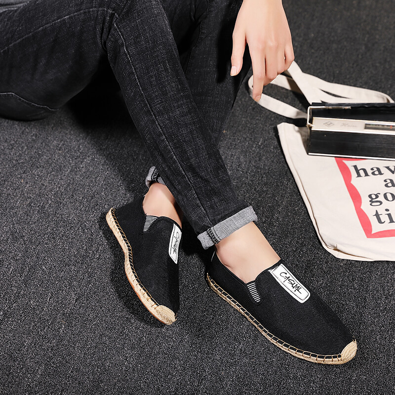 รองเท้าลำลองผู้ชายผ้าลินิน รอง - Espadrille Slip On บทวิจารณ์และราคา