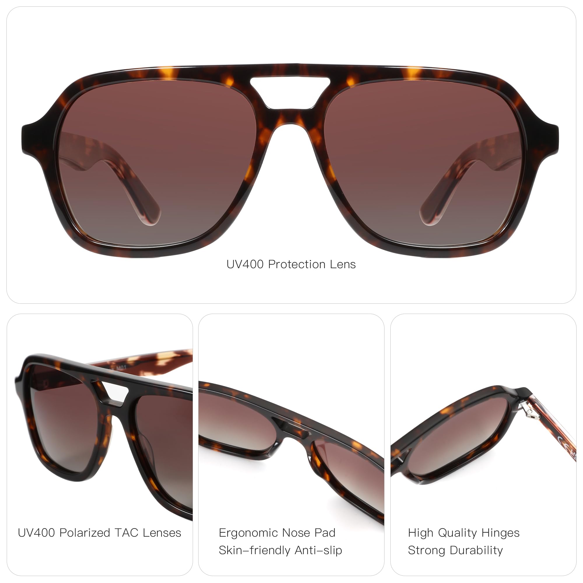 แว่นกันแดด ZENOTTIC Retro Avia - Sunglasses Aviator Polarized บทวิจารณ์และราคา